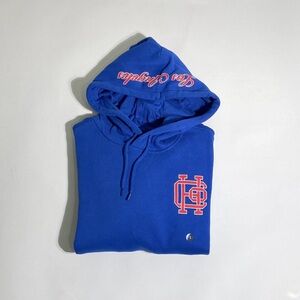 Hollister Royal Blue Hoodie with Red Accents